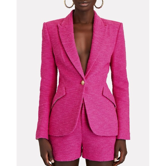 L'AGENCE Jackets & Blazers - L’Agence Chamberlain Pink Tweed Blazer Jacket Womens 8